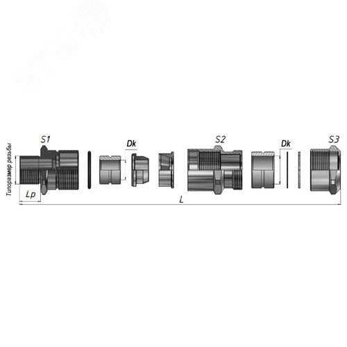 Ввод кабельный Ех ВКВБ2-НР-M32-26-33 1Ex db e II Gb X ГОФРОМАТИК - фото 4