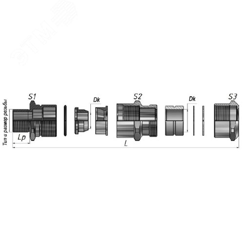 Ввод кабельный Ех ВКВБ3-НС-G1-20-26 1Ex db e II Gb X ГОФРОМАТИК - фото 4