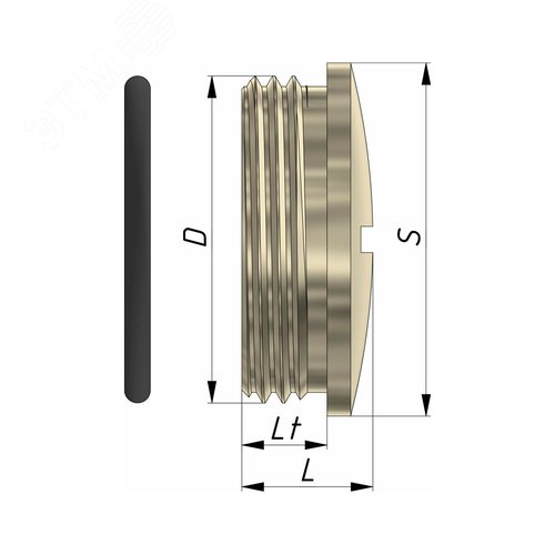 Заглушка латунная с плоским шлицем ЗР1-ЛР-М32х1,5 IP66/IP67/IP68 ГОФРОМАТИК - фото 6