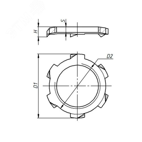 Гайка заземляющая стальная М32х1,5 ГОФРОМАТИК - фото 2