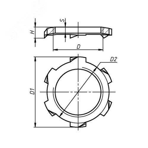 Гайка заземляющая стальная М63х1,5 ГОФРОМАТИК - фото 2