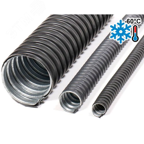 Изображение товара Металлорукав в ПВХ изоляции МРПИ НГ Морозка 25 (50 м/уп.) черный УХЛ1 ГОФРОМАТИК (м)