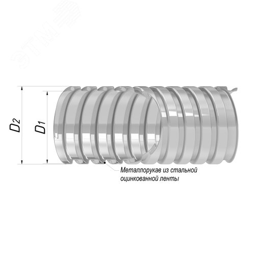 Металлорукав Р3-ЦА  75   (8 м/уп.) ГОФРОМАТИК - фото 3