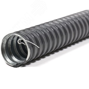 Изображение товара Металлорукав в ПВХ изоляции МРПИ НГ 50 (20 м/уп.) черный с протяжкой ГОФРОМАТИК (м)