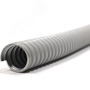 Металлорукав в ПВХ-изоляции Р3-ЦПнг  15  (50м/уп) серый ГОФРОМАТИК - фото 1