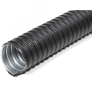 Металлорукав в ПВХ-изоляции Р3-ЦП нг LS 75  (10м/уп) черный ГОФРОМАТИК - фото 1