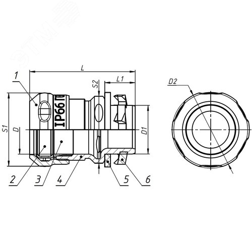 Муфта вводная М40Т40 IP66  ГОФРОМАТИК - фото 5