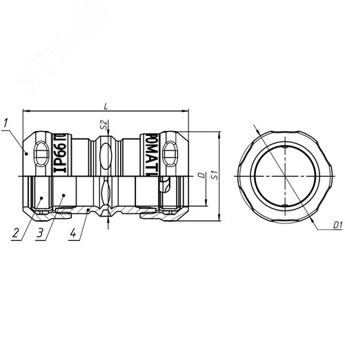 Муфта соединительная ТТ50 IP66 ГОФРОМАТИК - фото 6