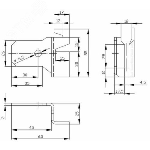 Держатель шины заземления К-188 У2 (упак.200шт) ГОФРОМАТИК - фото 2