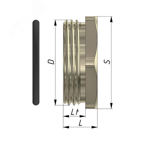 Заглушка латунная шестигранная ЗР2-ЛР-М50х1,5 IP66/IP67/IP68 ГОФРОМАТИК - фото 6