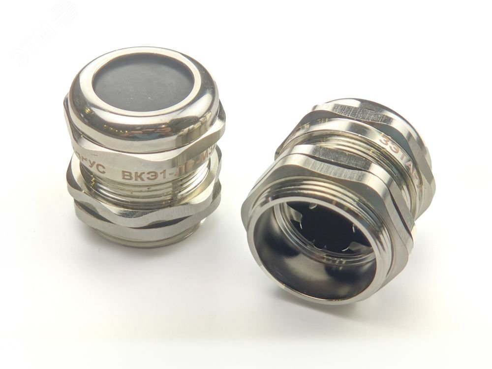 Изображение товара Кабельный ввод ВКЭ1-ЛР-М12-8-L8 IP66/IP67/IP68 ГОФРОМАТИК из никелированной латуни