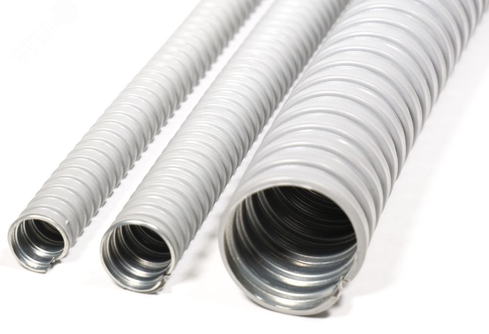 Изображение товара Металлорукав в ПВХ изоляции МРПИ НГ 20 (50 м/уп.) серый ГОФРОМАТИК