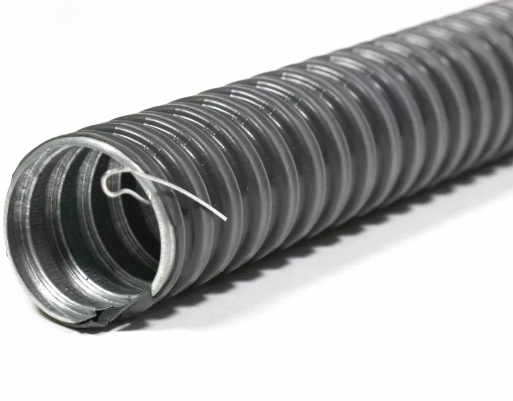 Изображение товара Металлорукав в ПВХ изоляции ГОФРОМАТИК с протяжкой 50 м диаметр 18.5 мм