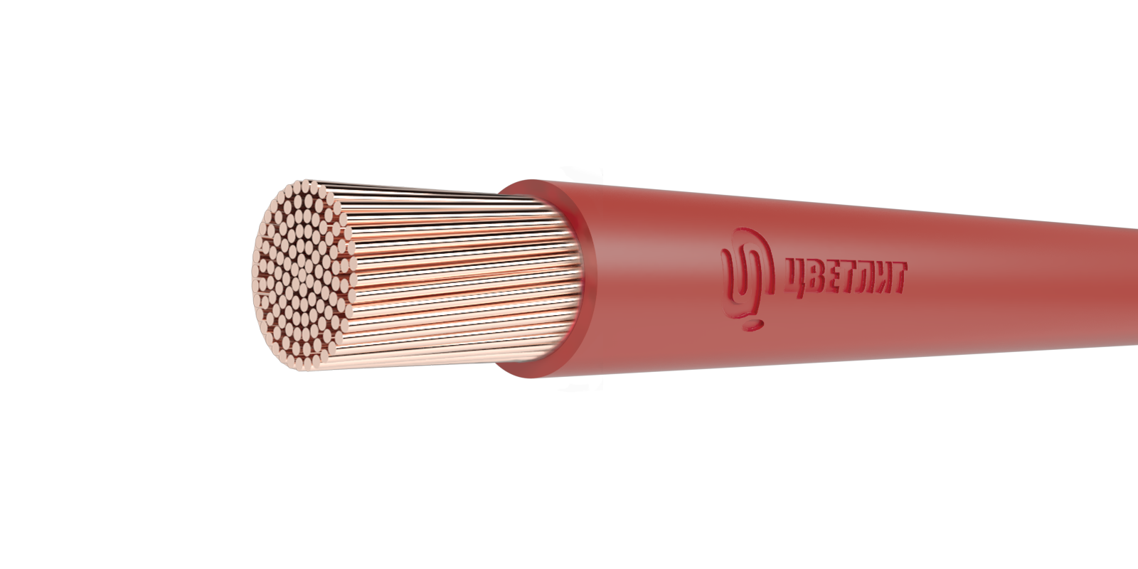 Провод силовой ПуГВ 1х70 красный ТРТС многопроволочный