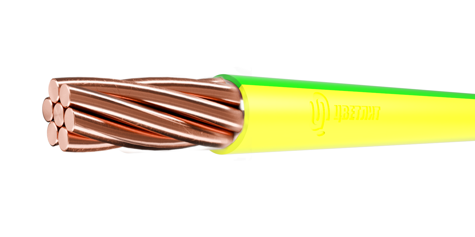Провод силовой ПуВ 1х25 Зелено-Желтый ТРТС