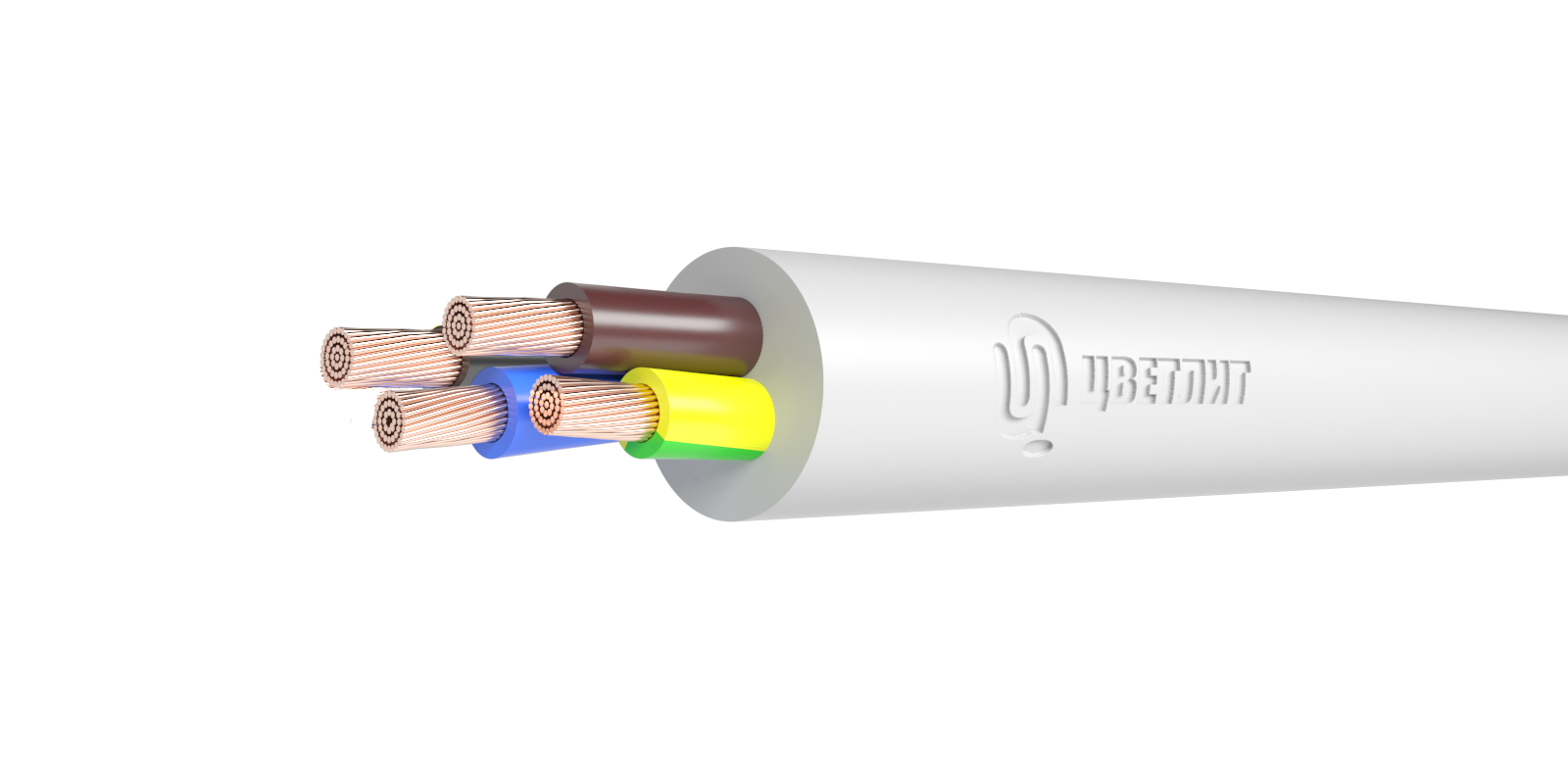 Провод ПВС 3х1,5+1х1,5 белый