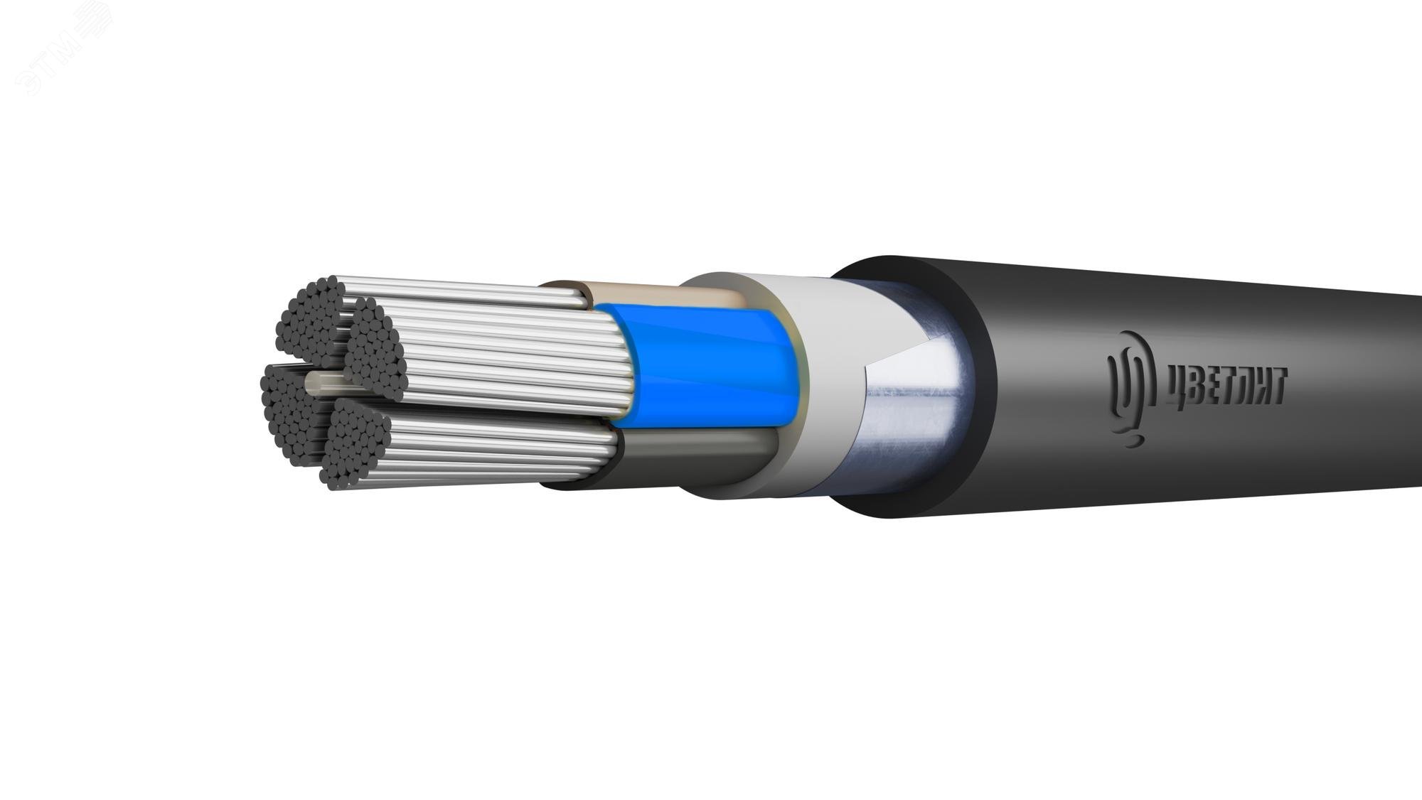 Изображение товара Кабель силовой АВБШвнг 4Х240 мм2 1000 В ПВХ броня Россия