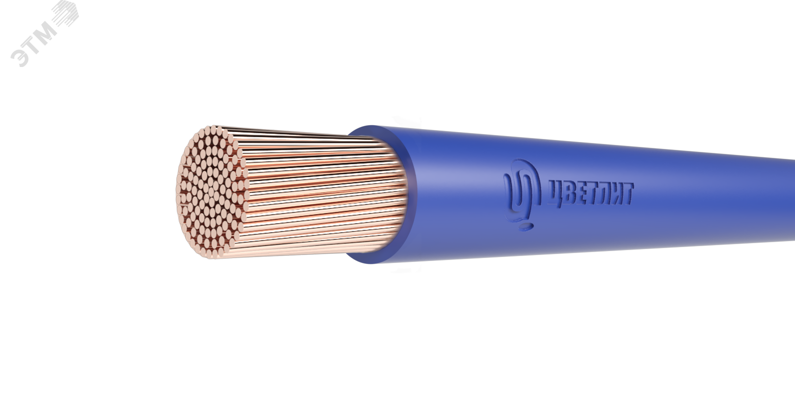 Провод силовой ПуГВ 1х2.5 синий ТРТС многопроволочный  Цветлит КЗ - превью