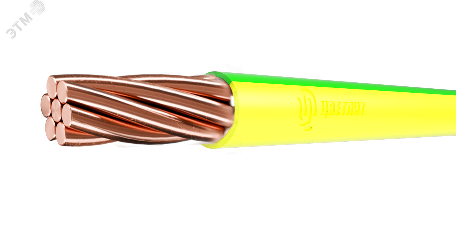 Изображение товара Провод силовой ПуВнг(A)-LS 1х16 зелено-желтый для монтажа