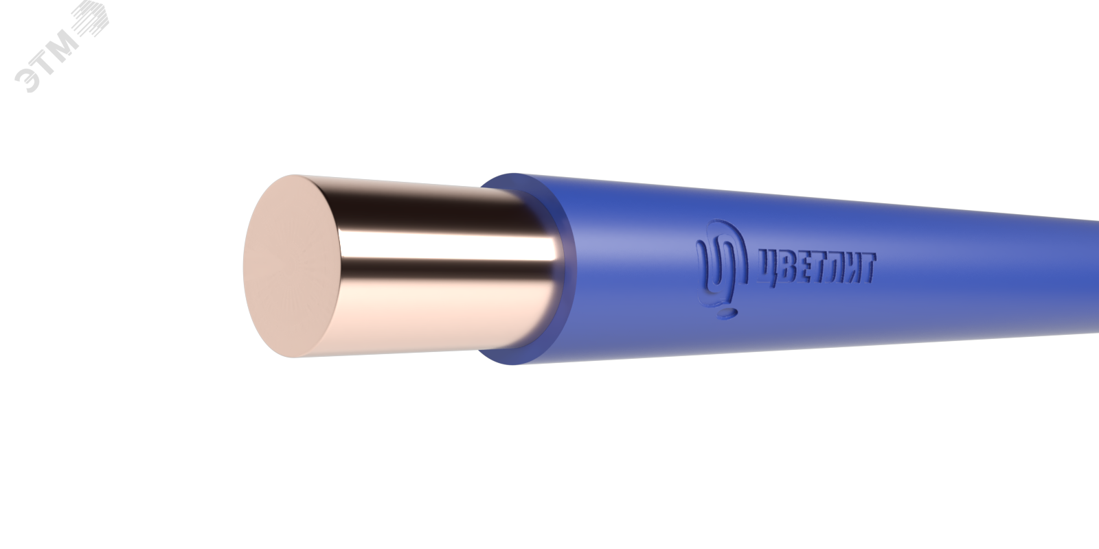 Провод силовой ПуВнг(A)-LS 1х1,5 синий ТРТС  Цветлит КЗ - превью