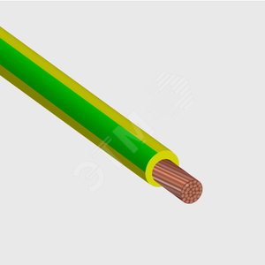Провод силовой ПуГВнг(A)-LS 1х1 зелено-желтый ТРТС