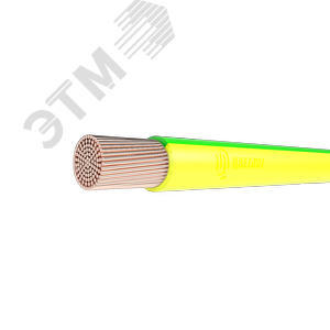 Провод силовой ПуГВнг(A)-LS 1х6 зелено-желтый ТРТС
