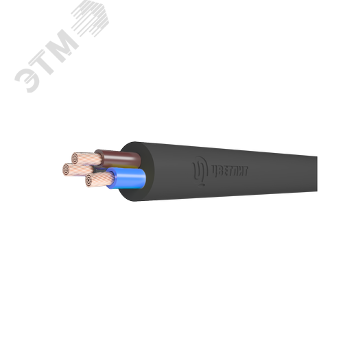 Провод ПВС 3х2.5 черный ТРТС - фото 1