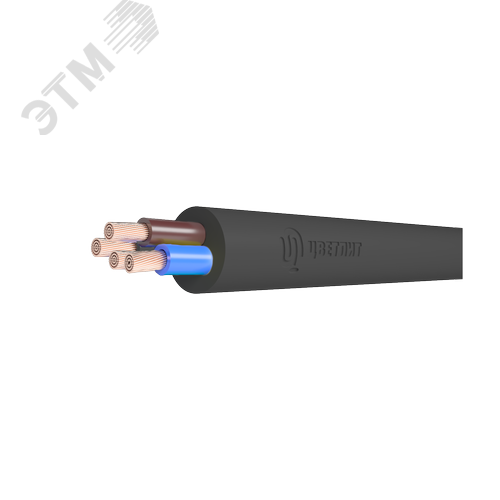 Провод ПВС 4х2.5 черный ТРТС - фото 1