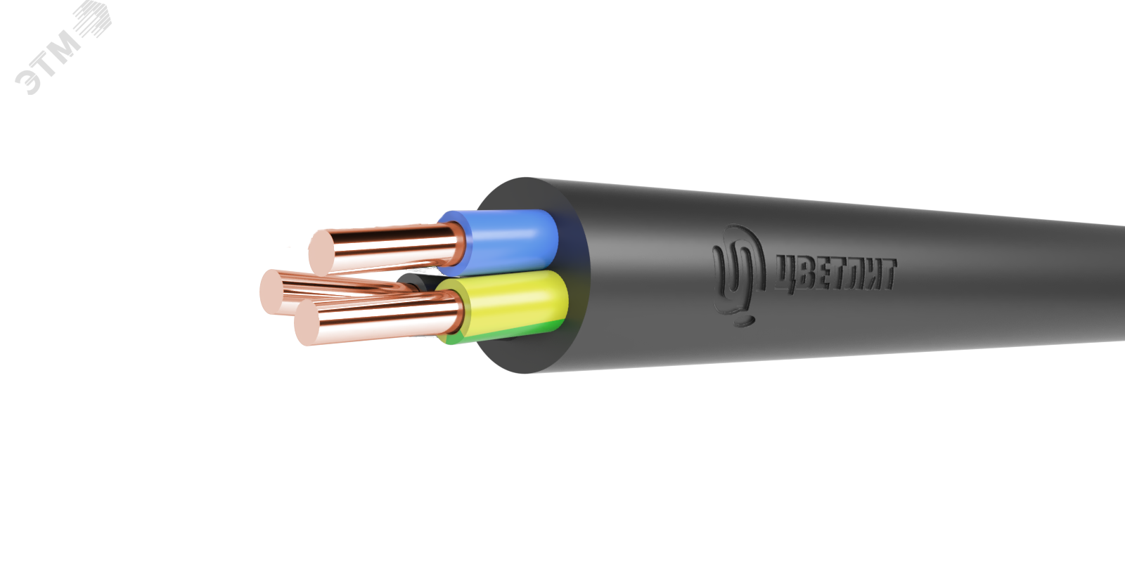 Изображение товара Кабель силовой ВВГнг(А)-LSLTx 3х2,5 ок 100м ПВХ пониженной пожарной опасности