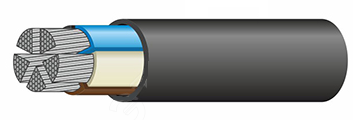 Кабель силовой АВВГ 5х50,0 мс (N,PE) -0,66 ТРТС