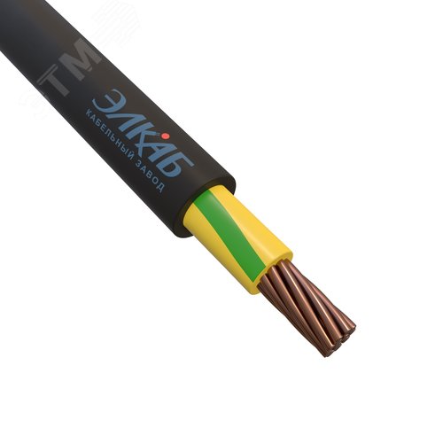 Кабель силовой ППГнг(А)-HF 1х25,0 мк - 1          желто-зеленый ТРТС - фото 1