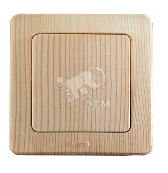 Изображение товара Выключатель одноклавишный скрытый сосна 10А HEGEL