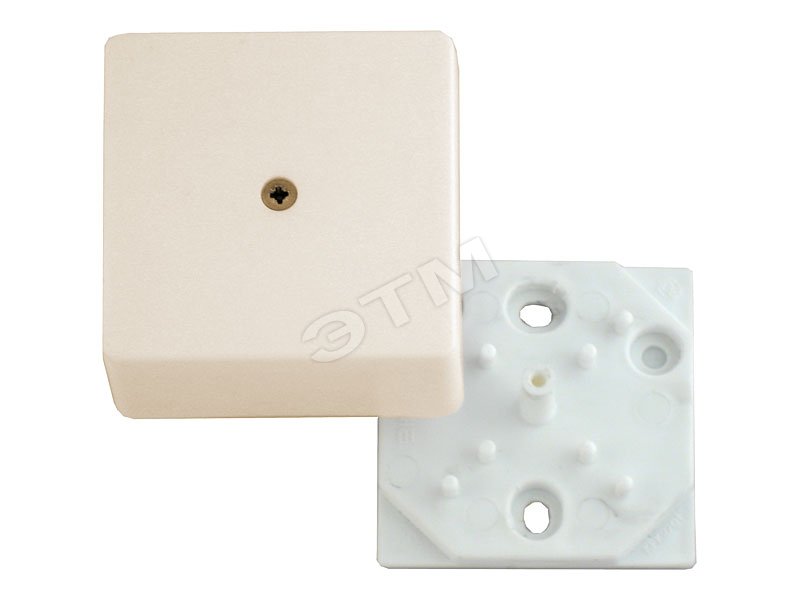 Изображение товара Коробка монтажная разветвительная наружная без клеммника 60х60х30мм белая (шт)