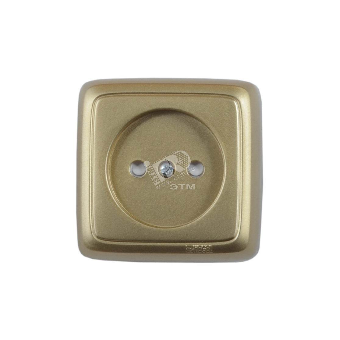 Изображение товара Розетка наружная со шторками с изоляционной пластиной золото