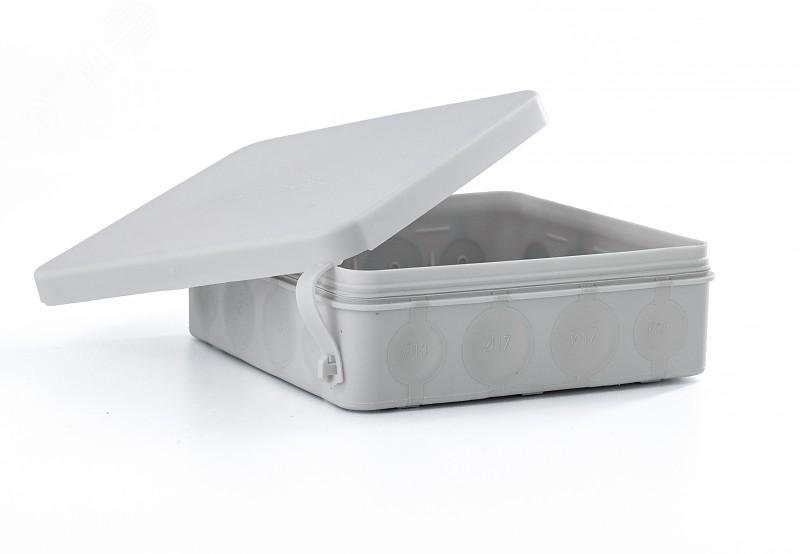 Изображение товара Коробка распределительная для открытого монтажа 103х103х32, двухкомпонентная, атмосферостойкая, IP66, серая (шт)