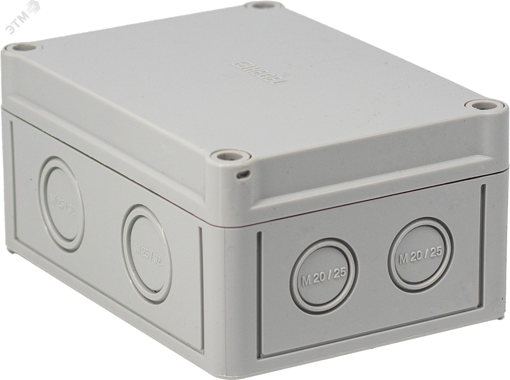 Изображение товара Коробка монтажная ПС серого цвета 230х180х85 низкая крышка полистирол IP65