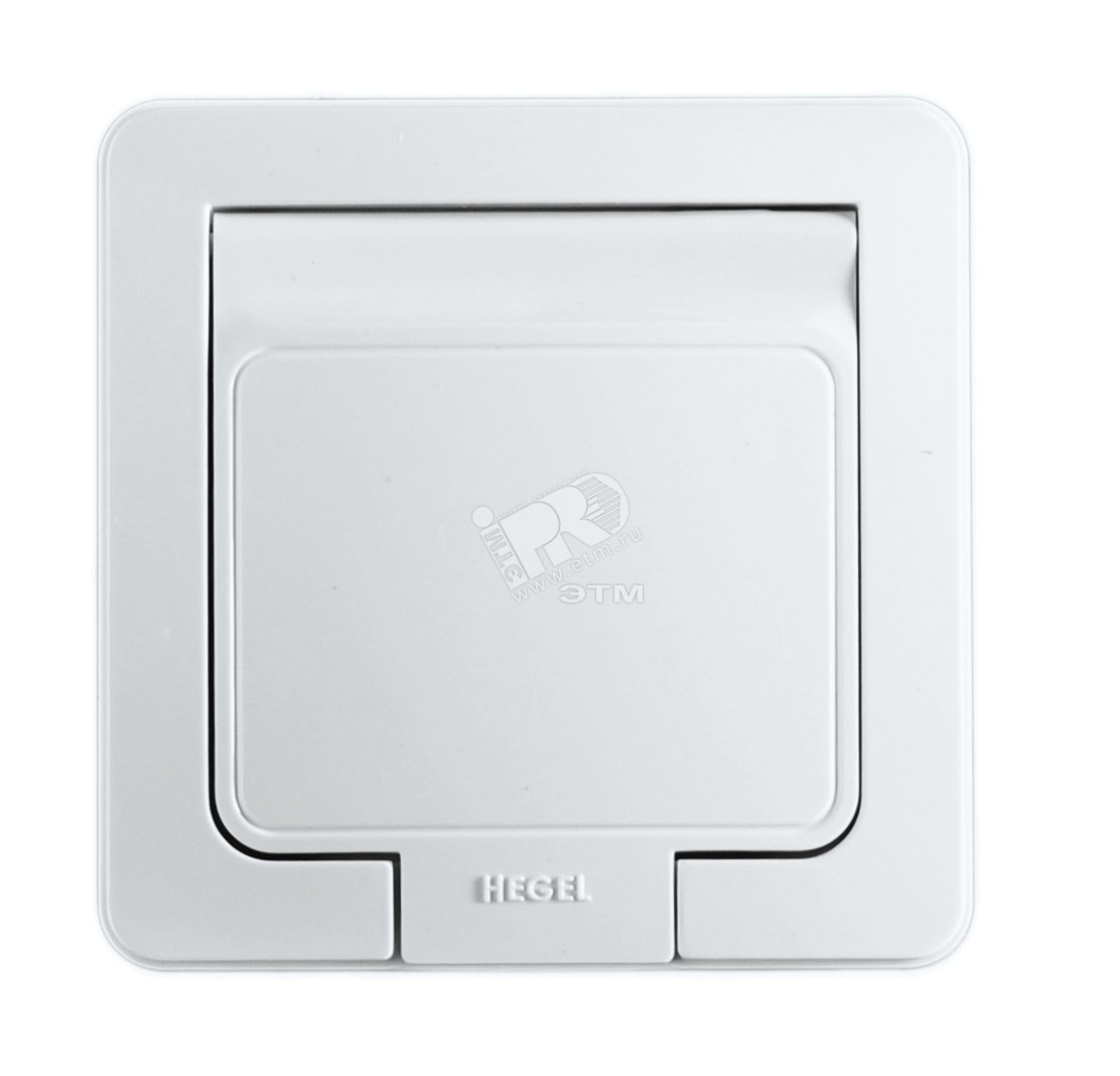 Изображение товара Розетка скрытая с заземлением IP44 белая 16А HEGEL