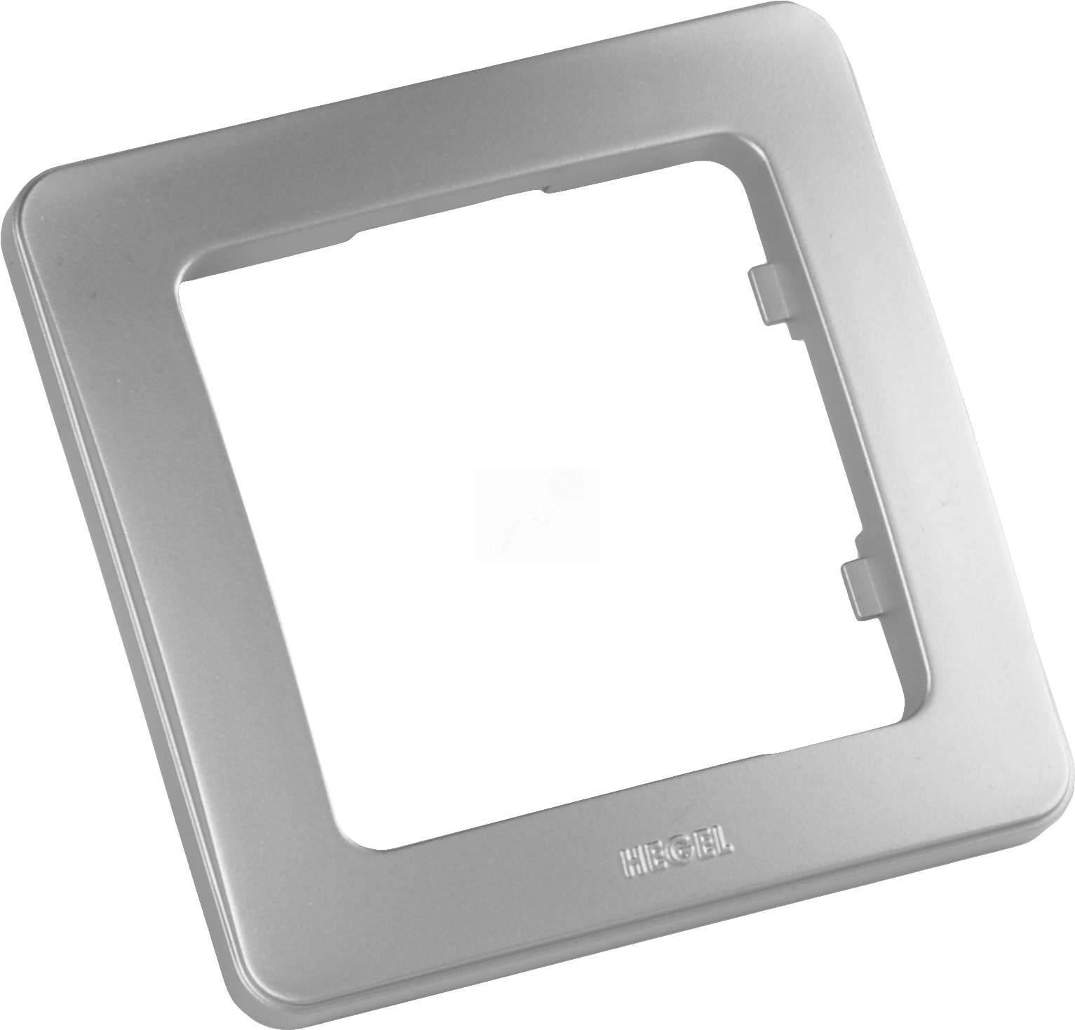 Изображение товара Рамка на 1 пост серии MASTER от HEGEL, серебро, установка без инструментов