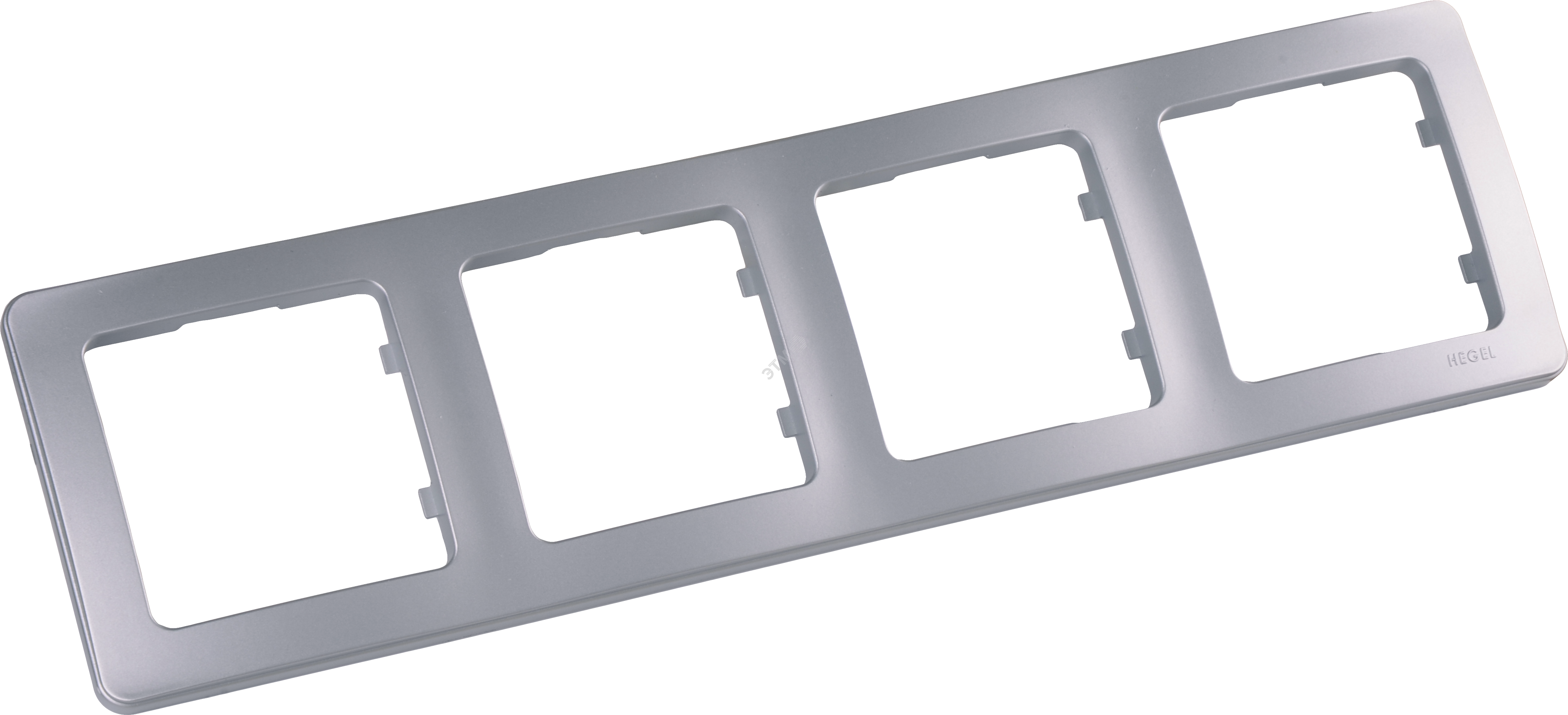 Изображение товара Рамка на 4 поста серия Master HEGEL серебристая пластик IP20 УХЛ3