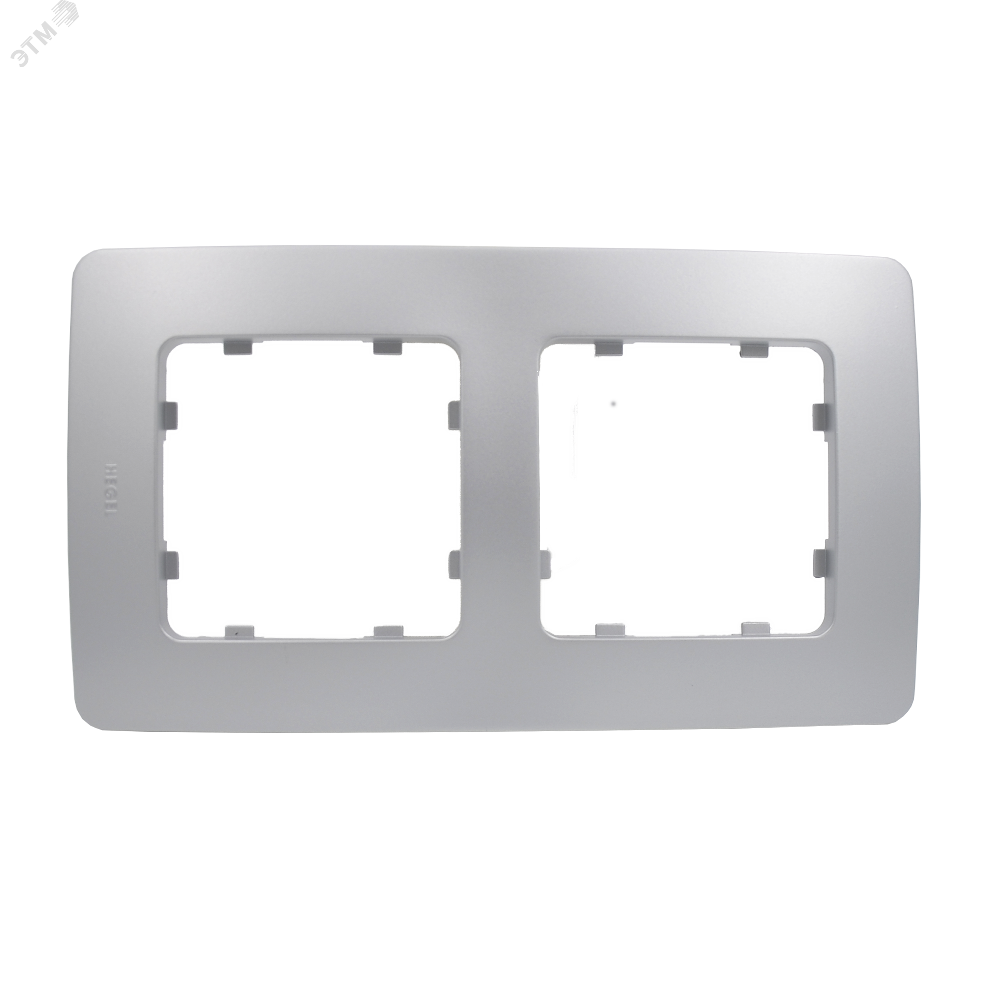 Изображение товара Рамка двухместная, скрытой установки, цвет серебро (шт)