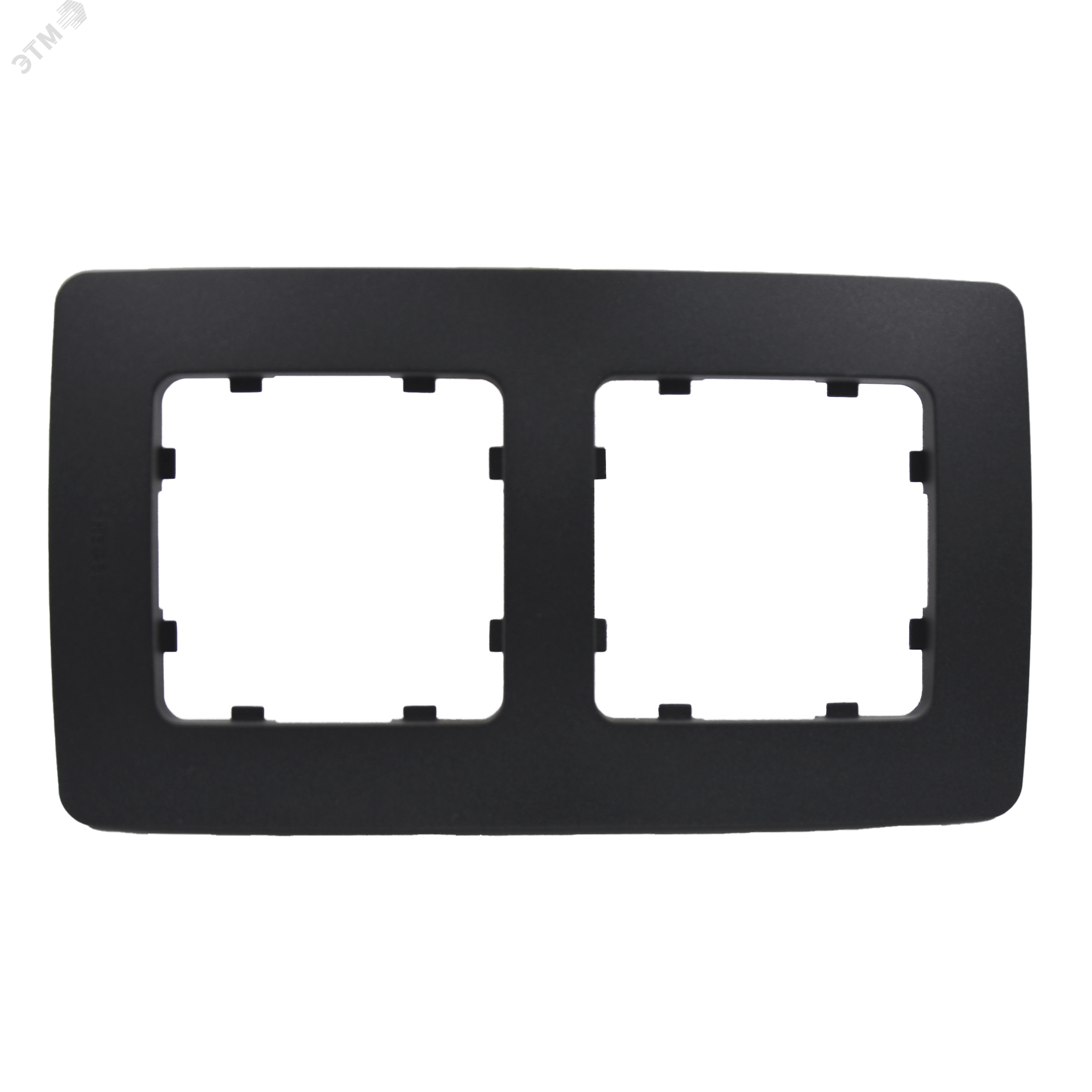 Изображение товара Двухместная рамка скрытой установки цвет черный серия MASTER HEGEL