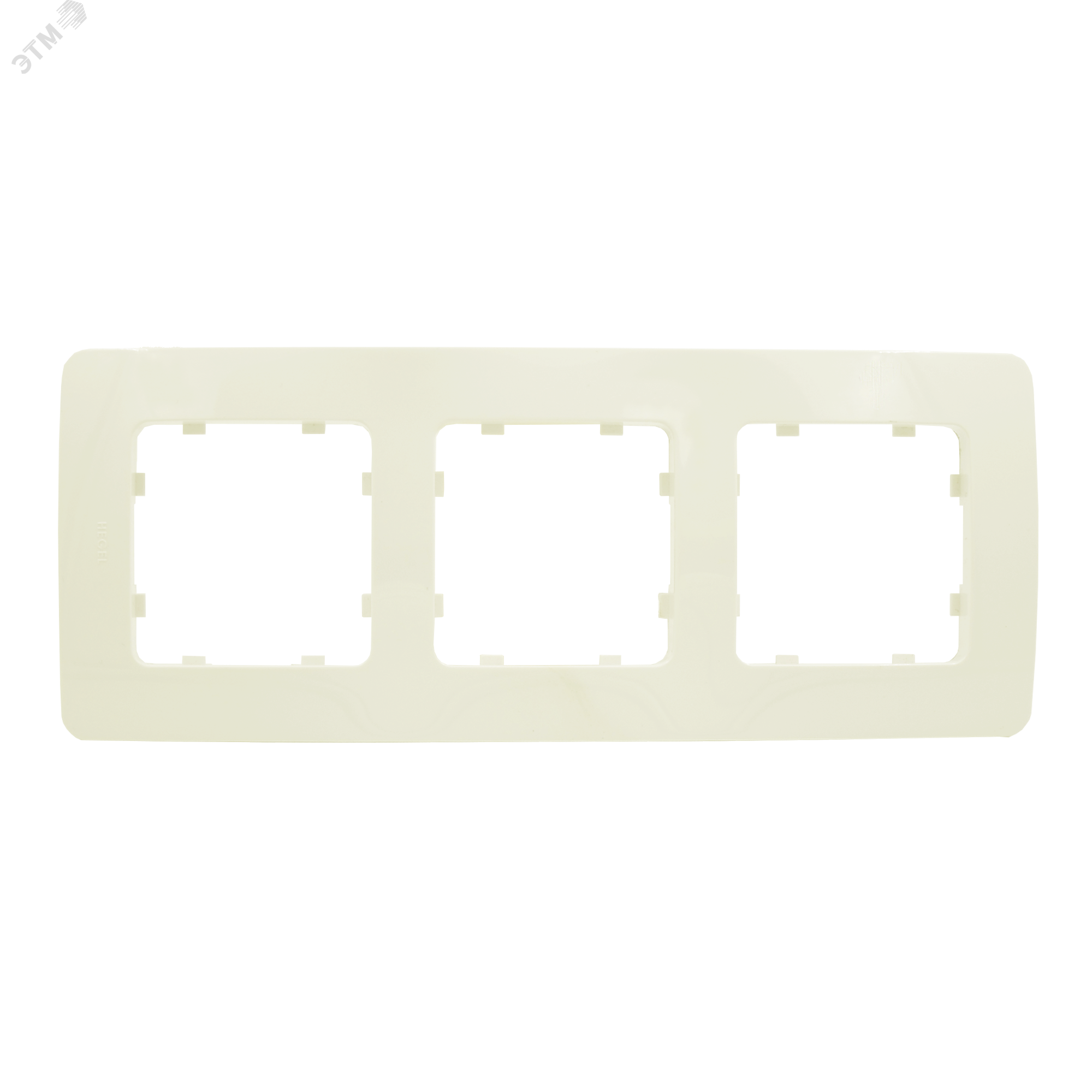 Изображение товара Рамка трехместная, скрытой установки, цвет слоновая кость (шт)