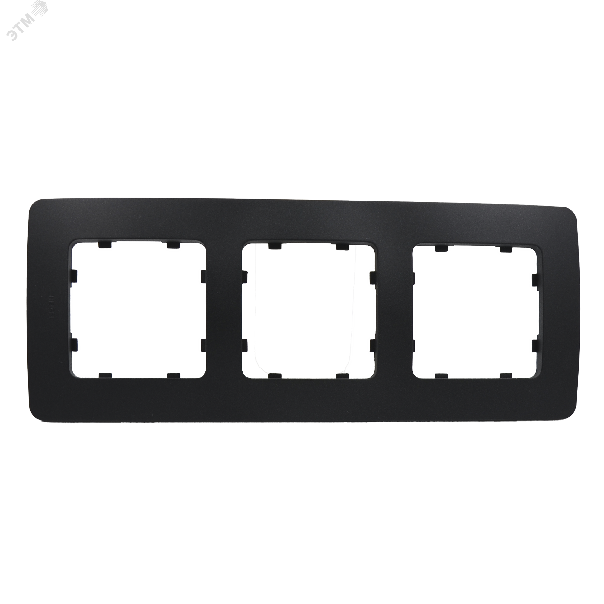 Изображение товара Рамка трехместная, скрытой установки, цвет черный (шт)