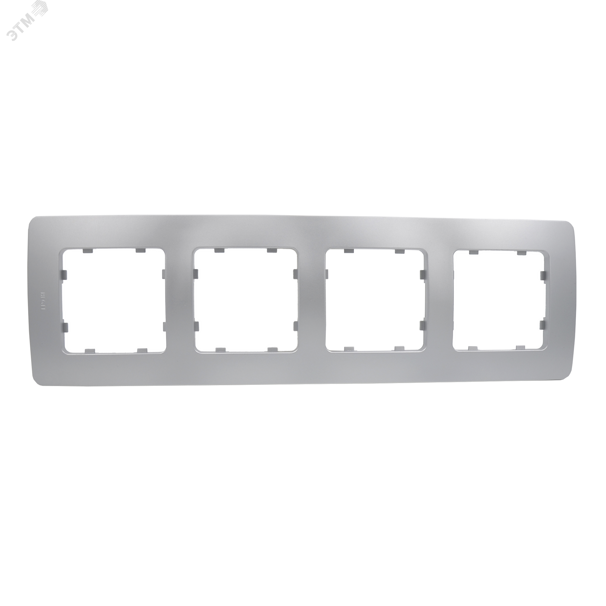 Изображение товара Рамка четырехместная скрытой установки серебро 4 поста HEGEL Master