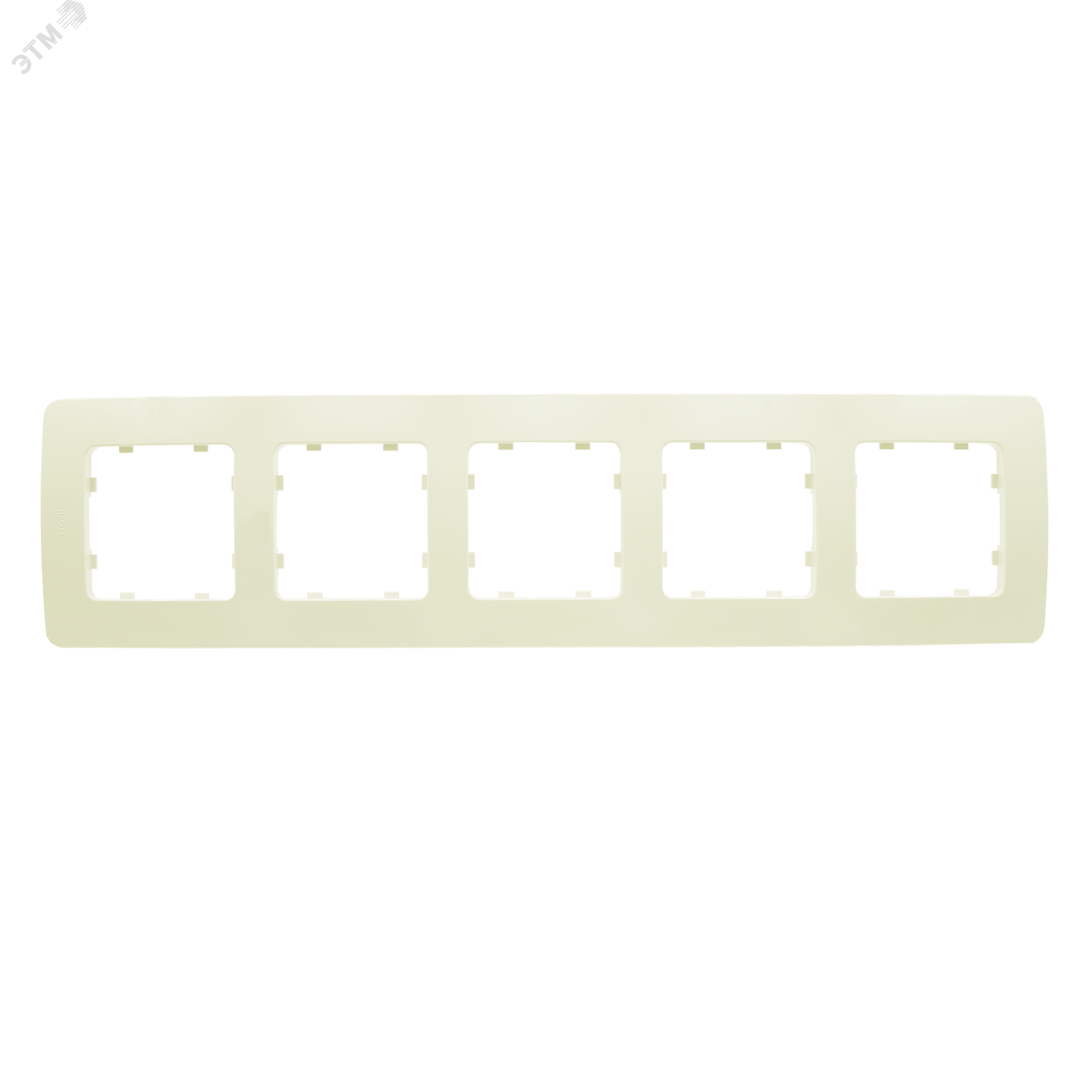 Изображение товара Пятиместная рамка скрытой установки слоновая кость Hegel, глянцевая