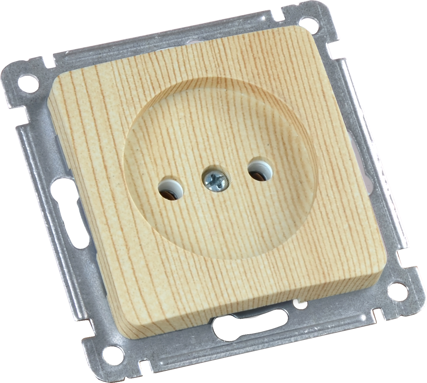 Изображение товара Розетка скрытой установки серии MASTER с заземлением 16 А, цвет сосна, Россия