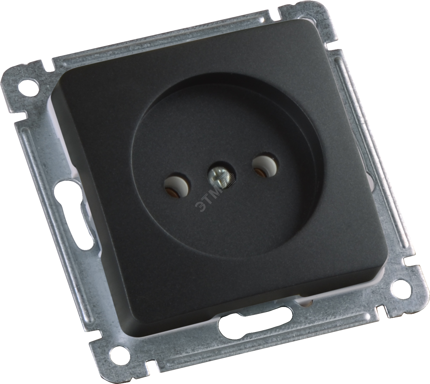 Изображение товара MASTER Розетка одноместная скрытой установки в рамку черный серия Master