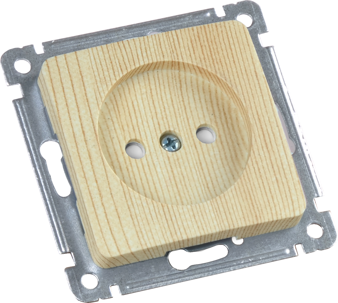 Изображение товара Розетка MASTER однопостовая со шторками, скрытая установка, сосна