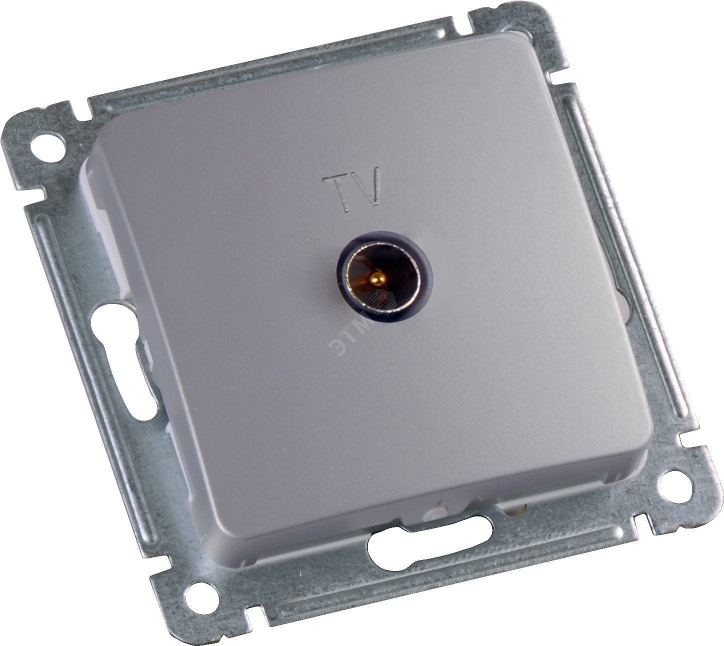 Изображение товара MASTER Розетка телевизионная оконечная скрытой установки, в рамку, серебро (шт)