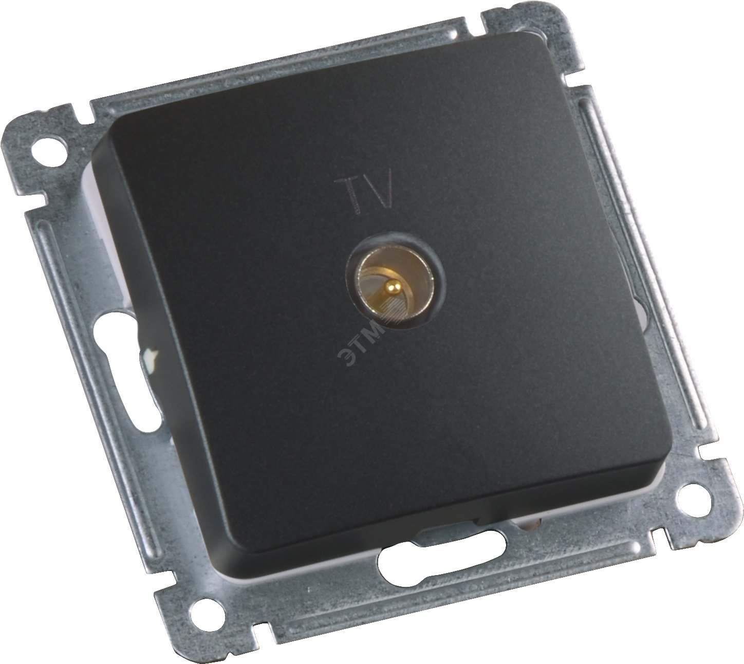 Изображение товара MASTER Розетка телевизионная оконечная скрытой установки, в рамку, черный (шт)